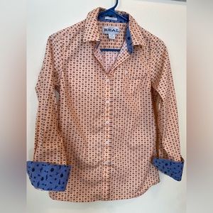 Ariat sz Small Long Sleeve Button Down Shirt Western Rodeo Cowgirl RN 105037 EUC